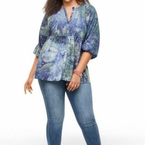 CABi Woodstock Tie Dye Top Size Medium